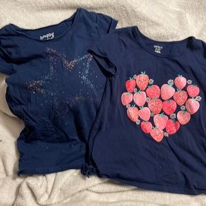Bundle of 2 s/s girls tees